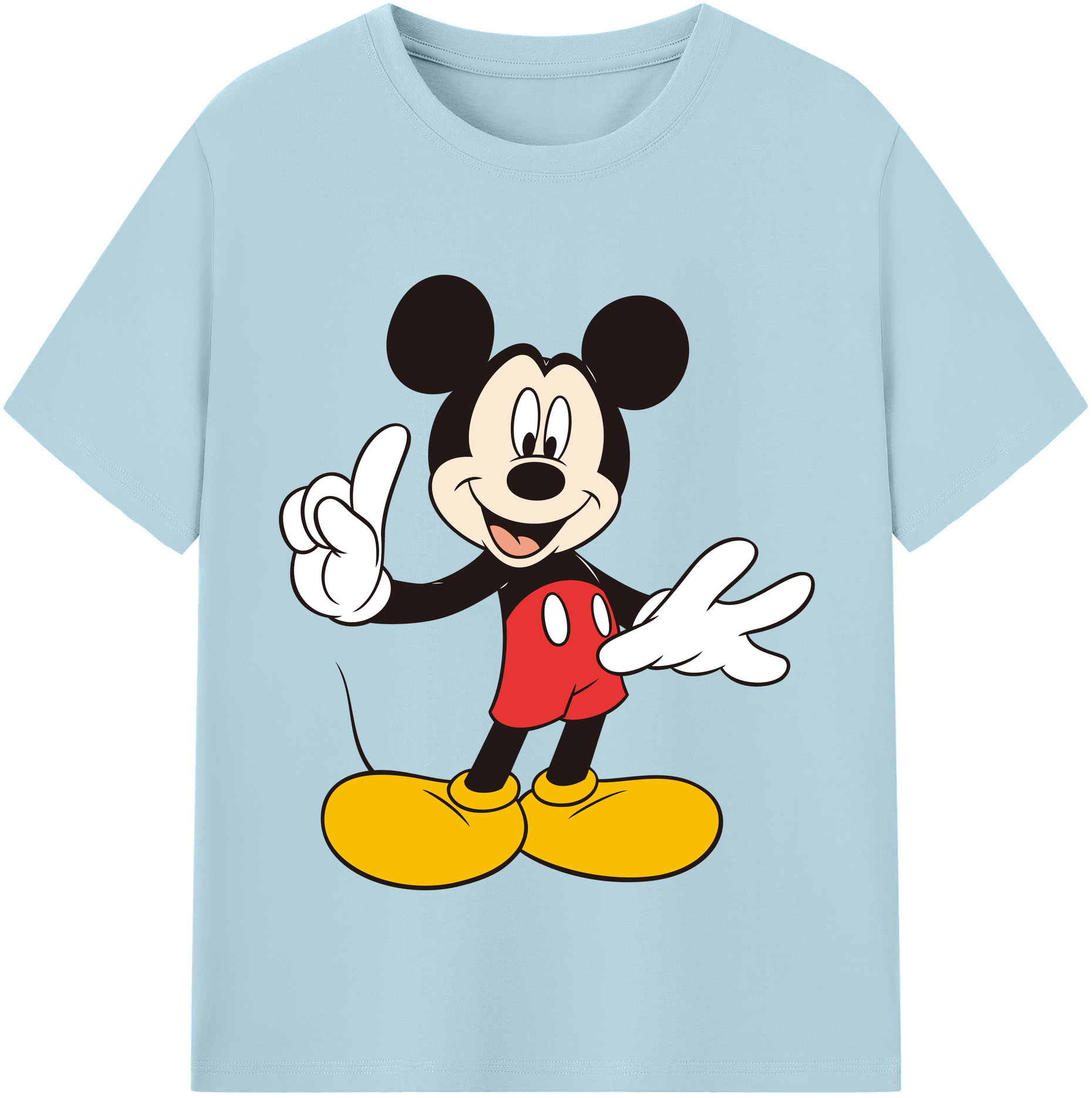 （画像用） ミッキーマウス Mickey Mouse 綿100％半袖Tシャツ（フロントプリント）